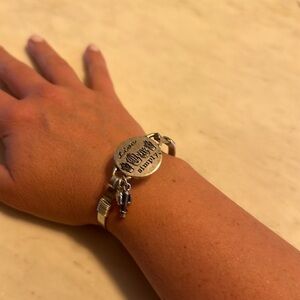 Live simply. Cactus charm bracelet